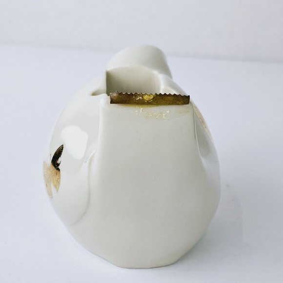 Vintage Takahashi San Francisco Bird Tape Dispenser Figurine w/ Gold Butterflies - Picture 5 of 11